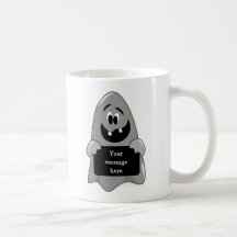 Cute Cartoon Goofy Ghost Custom Message Coffee Mug