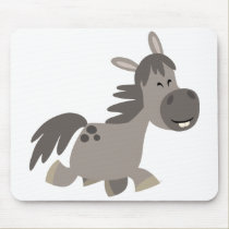 Cute Cartoon Grey Pony Mousepad by Lioness_Graphics Cute Cartoon Grey Pony Mousepad