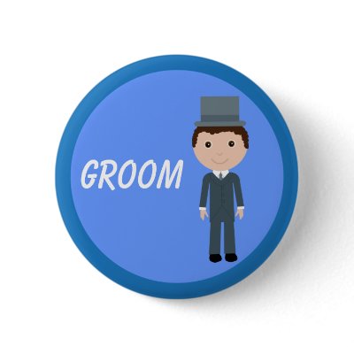 Cute Cartoon Groom Buttons