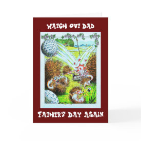 Cute Cartoon Hedgehog Fathers Day Card card