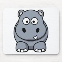 Cute Cartoon Hippo Mouse Pads
