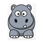Cute Cartoon Hippo postcards