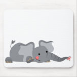 Cute Cartoon Hungry  Elephant Mousepad