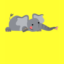 Nette Karikatur-hungriges Elefant-Frauen-T-Shirt