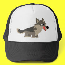 Nette Karikatur-hungriger Wolf-Hut kappen