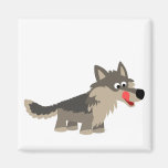 Cute Cartoon Hungry Wolf  Magnet magnets