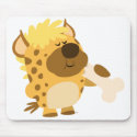 Cute Cartoon Hyena Crushing a Bone Mousepad by Lioness_Graphics Cute Cartoon Hyena Crushing a Bone Mousepad