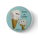 Cute Cartoon Ice Cream Cones buttons