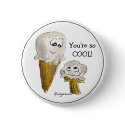 Cute Cartoon Ice Cream Cones buttons