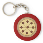Cute Cartoon Italian Pizza Pie Delicious Meal keychains