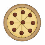 Cute Cartoon Italian Pizza Pie Delicious Meal Photo Cutout
