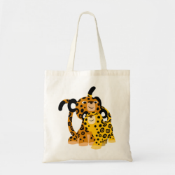 Cute Cartoon Jaguars In Love Bag