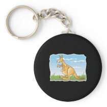cute cartoon kangaroo and baby keychains