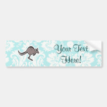Cute Cartoon Kangaroo Bumper Stickers