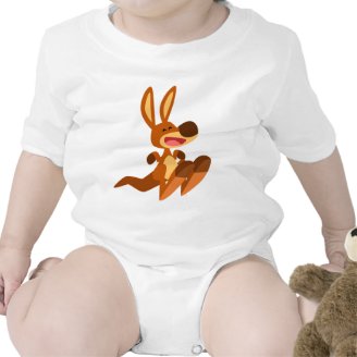 Cute Cartoon Kangaroo Joey Baby Apparel t-shirts