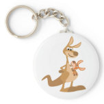 Cute Cartoon Kangaroo Mum and Joey Keychain