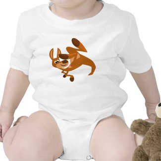 Cute Cartoon Kangaroo's Somersault Baby Onesie shirt