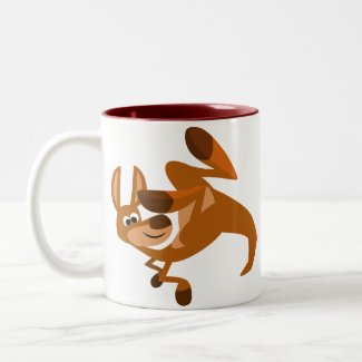 Cute Cartoon Kangaroo's Somersault Mug mug