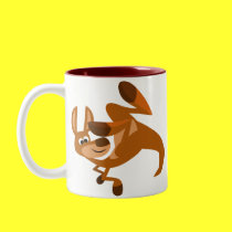 Der Somersault-Becher des netten Karikatur-Känguru tassen