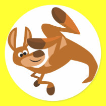Der Somersault-Aufkleber des netten Karikatur-Käng sticker