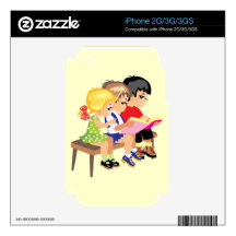 Cute Cartoon Kids Preschool schooling education Decal For The iPhone 3GS