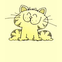Cute Cartoon Kitty | Cute Yellow Kitty Cat t-shirts