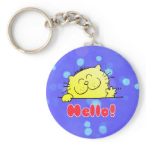 Cute Cartoon Kitty Hello Key Chain