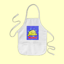 Cute Cartoon Kitty Hello | Kitty Says Hello Apron aprons