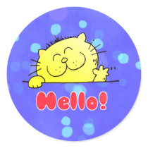 Cute Cartoon Kitty Hello stickers