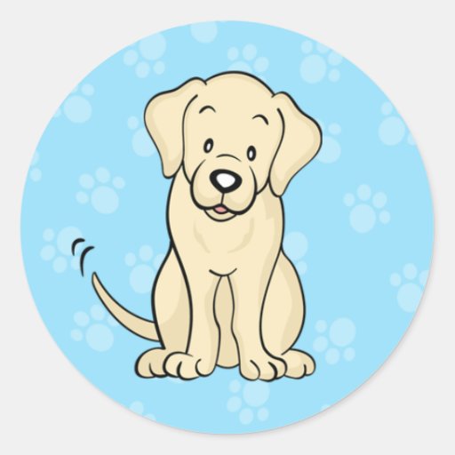 Cute Cartoon Labrador Sticker | Zazzle