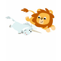 Cute Cartoon Lion and Unicorn children T-shirt