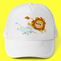 Cute Cartoon Lion and Unicorn Hat