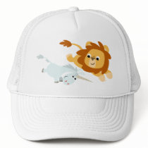 Cute Cartoon Lion and Unicorn Hat