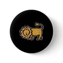 cute cartoon lion buttons