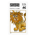 Cute Cartoon Lion Postage Stamps by zooogle Cute Cartoon Lion Postage Stamps