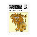 Cute Cartoon Lion Small Postage Stamps by zooogle Cute Cartoon Lion Small Postage Stamps
