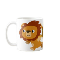 Cute Cartoon Lions in a Hurry Mug