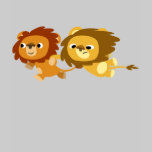 Cute Cartoon Lions in a Hurry Women T-Shirt