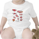 Cute Cartoon Love Hearts Baby t-shirts by zooogle Cute Cartoon Love Hearts Baby t-shirts