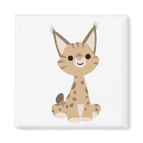 Cute Cartoon Lynx Magnet