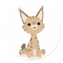 Cute Cartoon Lynx Sticker by Lioness_Graphics Cute Cartoon Lynx Sticker