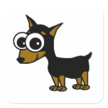 Cute Cartoon Miniature Pinscher Sticker