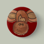 Cute Cartoon Monkey Button
