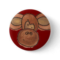 Cute Cartoon Monkey Button by sarahwolf2 Cute Cartoon Monkey Button