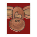 Cute Cartoon Monkey Postcard by sarahwolf2 Cute Cartoon Monkey Postcard