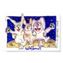 Cute Cartoon Moon Bunnies Poster Print