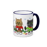 Cute cartoon mug with cats