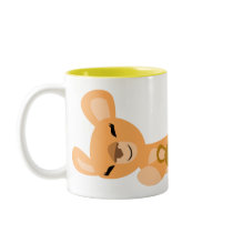 Cute Cartoon Mum Lion and Cubs mug