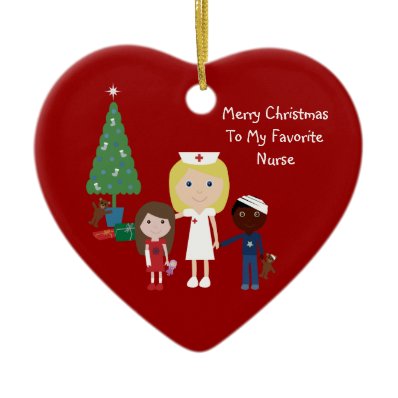 Cute Cartoon Nurse, Children & Christmas Tree Ornaments