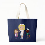 Cute Cartoon Nurse &amp; Children Tote Bag